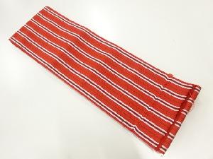 本場筑前博多縞模様織出し半幅帯